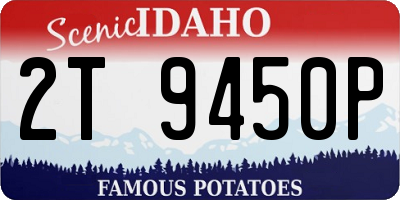 ID license plate 2T9450P