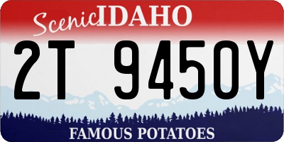 ID license plate 2T9450Y