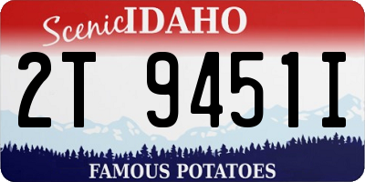 ID license plate 2T9451I