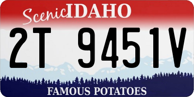 ID license plate 2T9451V
