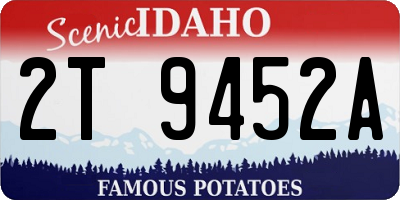 ID license plate 2T9452A