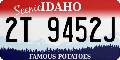 ID license plate 2T9452J