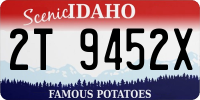 ID license plate 2T9452X