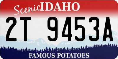 ID license plate 2T9453A
