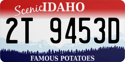 ID license plate 2T9453D