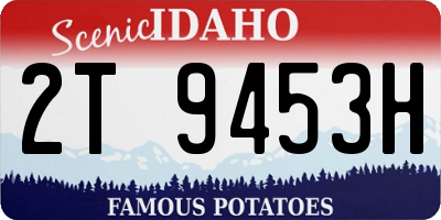 ID license plate 2T9453H