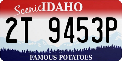 ID license plate 2T9453P