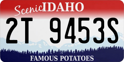 ID license plate 2T9453S