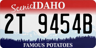 ID license plate 2T9454B