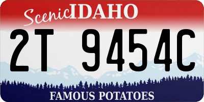 ID license plate 2T9454C