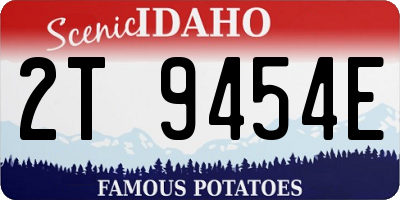 ID license plate 2T9454E