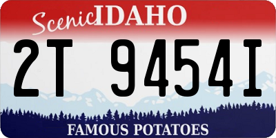 ID license plate 2T9454I