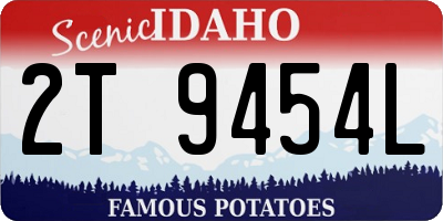 ID license plate 2T9454L