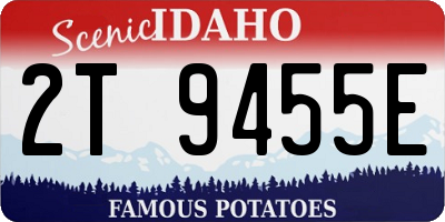 ID license plate 2T9455E