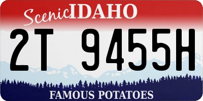 ID license plate 2T9455H