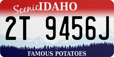 ID license plate 2T9456J