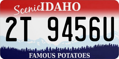 ID license plate 2T9456U
