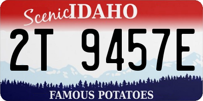 ID license plate 2T9457E