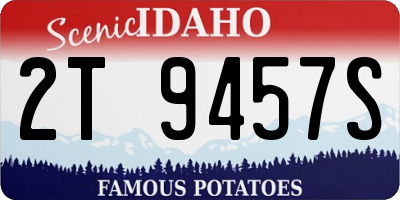 ID license plate 2T9457S
