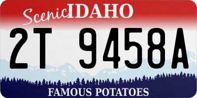 ID license plate 2T9458A