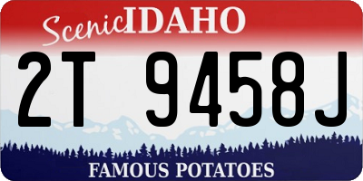 ID license plate 2T9458J