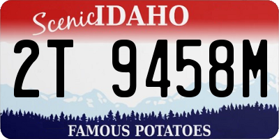 ID license plate 2T9458M