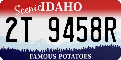 ID license plate 2T9458R