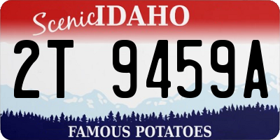 ID license plate 2T9459A