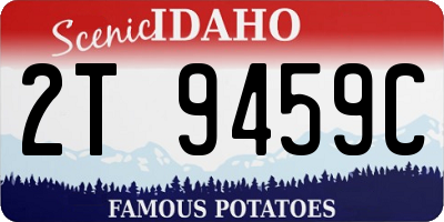 ID license plate 2T9459C