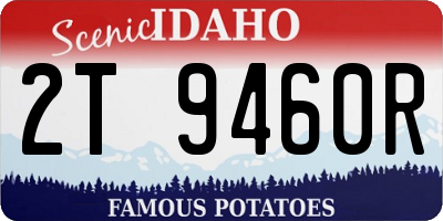 ID license plate 2T9460R