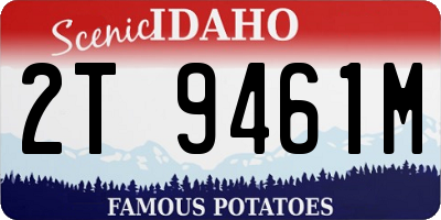 ID license plate 2T9461M
