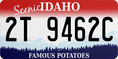 ID license plate 2T9462C