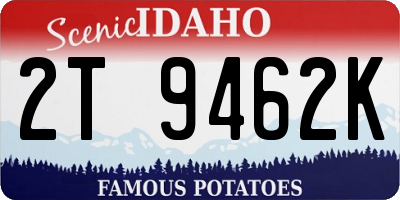 ID license plate 2T9462K