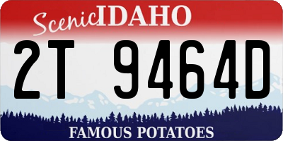 ID license plate 2T9464D