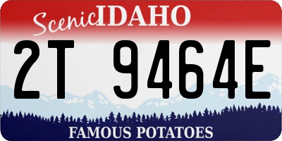 ID license plate 2T9464E