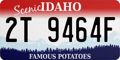 ID license plate 2T9464F