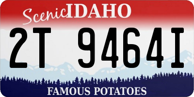 ID license plate 2T9464I