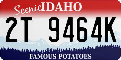 ID license plate 2T9464K