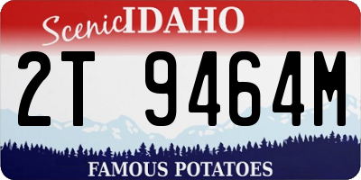 ID license plate 2T9464M