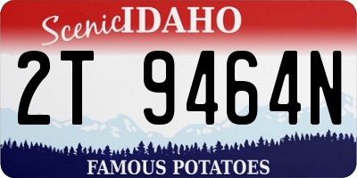 ID license plate 2T9464N