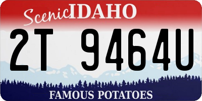 ID license plate 2T9464U