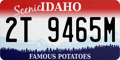 ID license plate 2T9465M