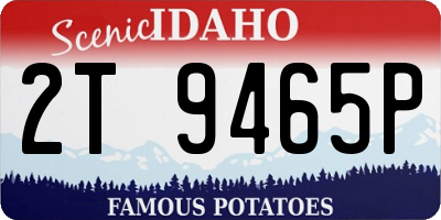 ID license plate 2T9465P