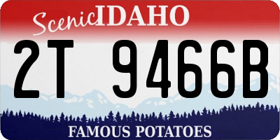 ID license plate 2T9466B