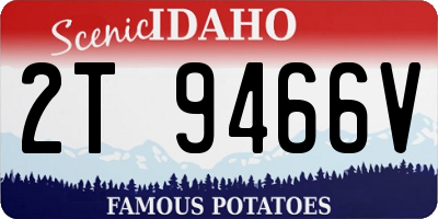 ID license plate 2T9466V