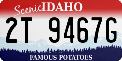 ID license plate 2T9467G