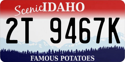 ID license plate 2T9467K