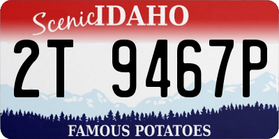 ID license plate 2T9467P