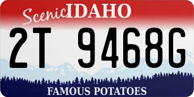 ID license plate 2T9468G