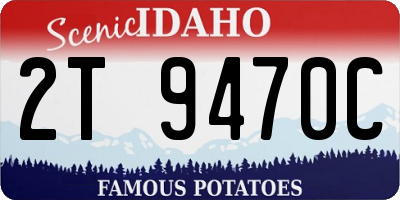 ID license plate 2T9470C